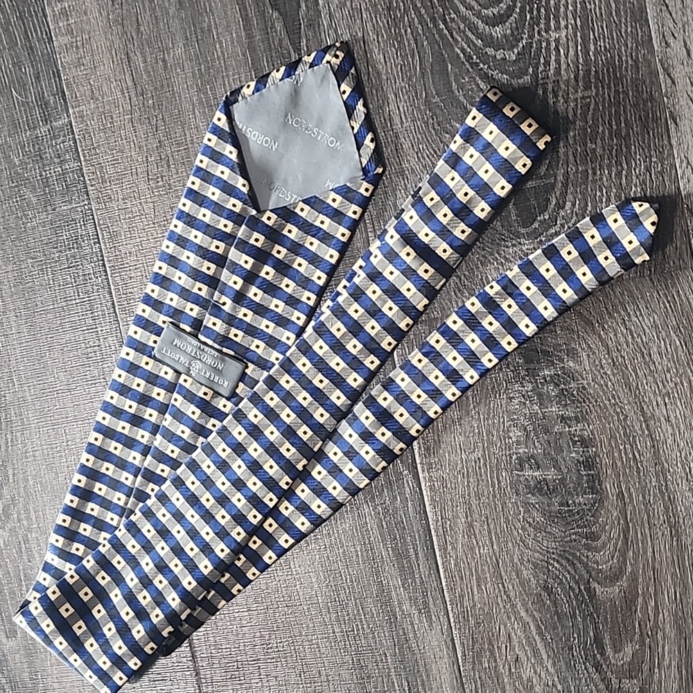 Robert Talbott Extra Long Checkered Silk Tie - image 5